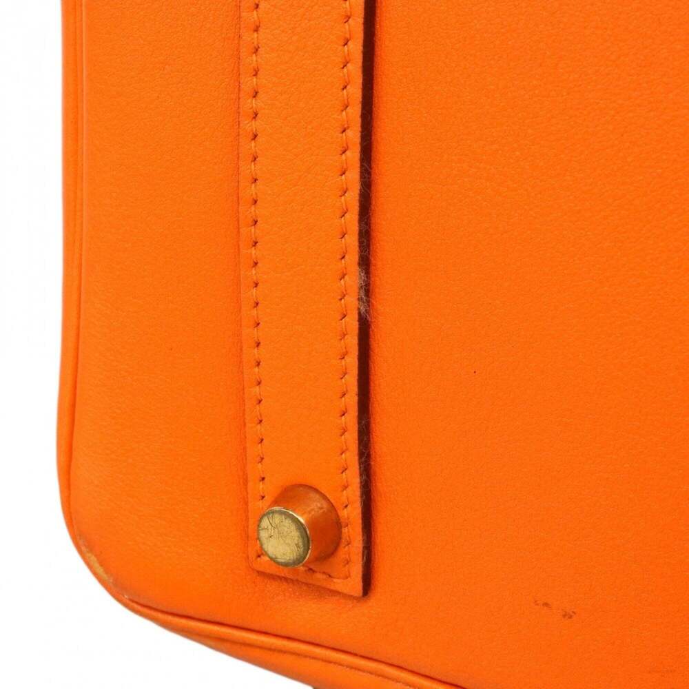 Hermes Birkin 35 Handbag, Veau Gulliver Leather, Orange, □B Stamp, Women's - Picture 12 of 13